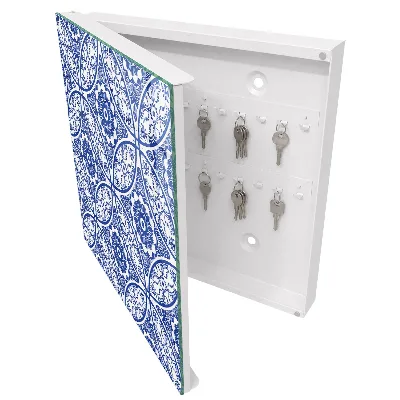 Wall mounted key box Blue mosaic