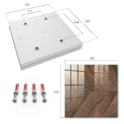 Key box for wall Wood herringbone
