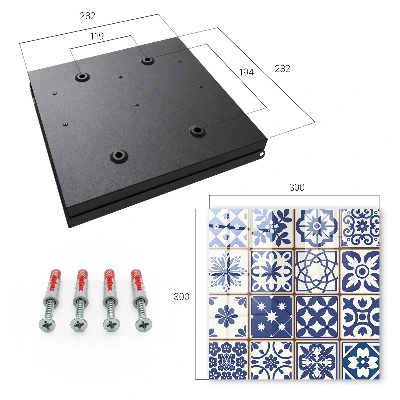 Wall mounted key box Retro mosaic