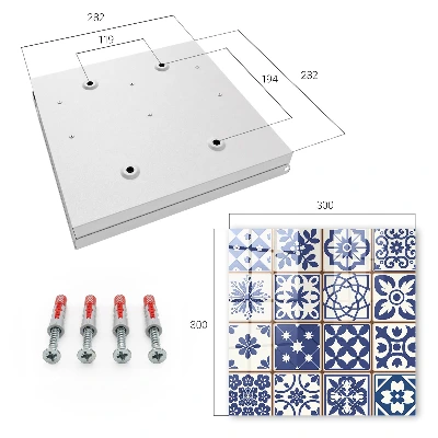 Wall mounted key box Retro mosaic