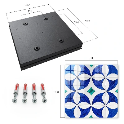 Wall mounted key box Geometric motif