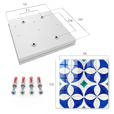 Wall mounted key box Geometric motif