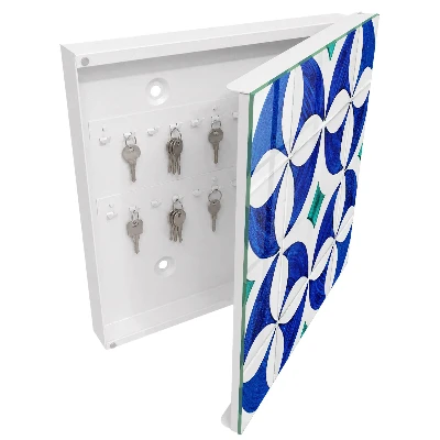 Wall mounted key box Geometric motif