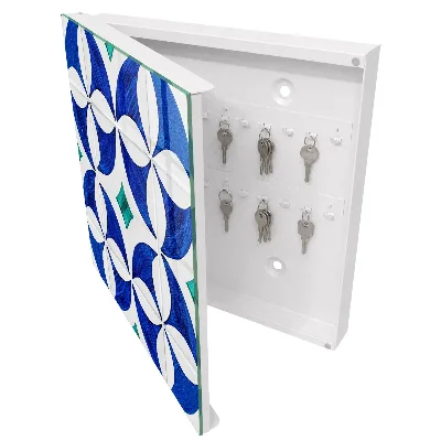 Wall mounted key box Geometric motif