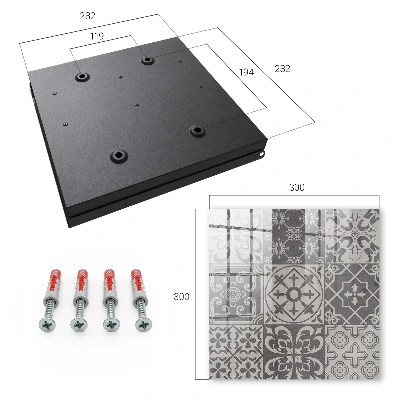 Key cabinet Mosaic of patterns