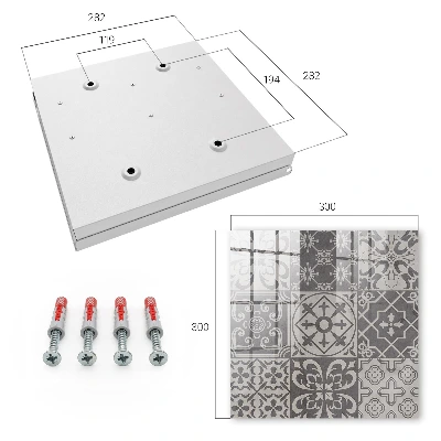 Key cabinet Mosaic of patterns