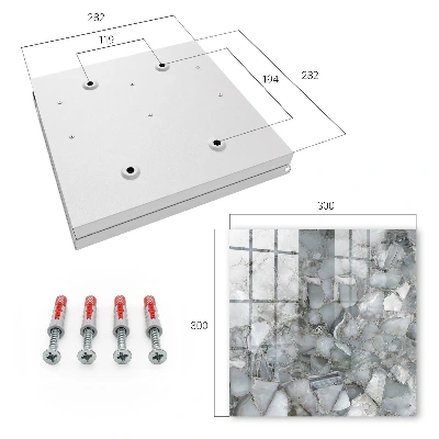 Key box for wall Stone mosaic