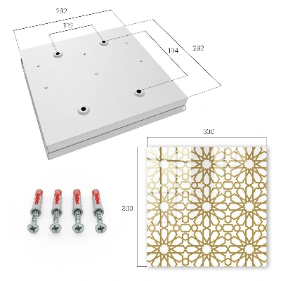 Wall mounted key box with geometric pattern