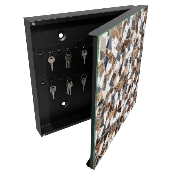 Wall mounted key box Geometric mosaic