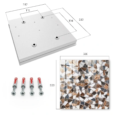 Wall mounted key box Geometric mosaic