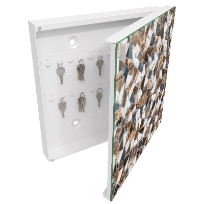 Wall mounted key box Geometric mosaic