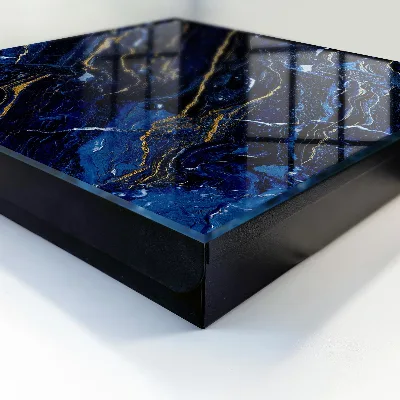 Wall mounted key box Navy blue pattern