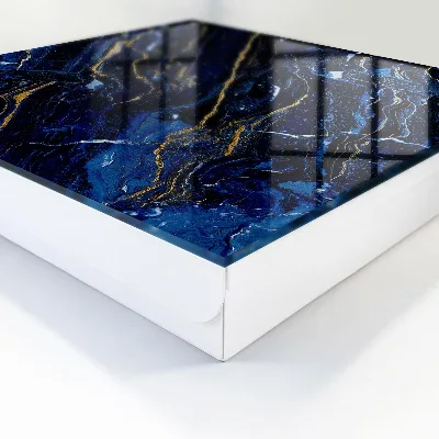 Wall mounted key box Navy blue pattern