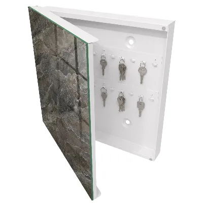 Key box for wall Marble texture