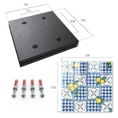 Key cabinet Lemon tiles