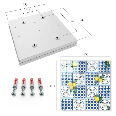 Key cabinet Lemon tiles