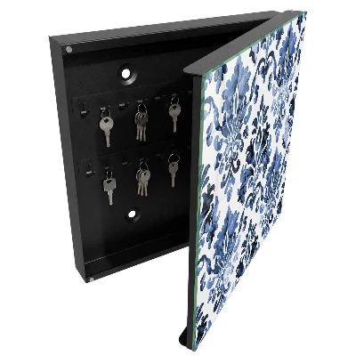 Key box for wall Blue ornaments