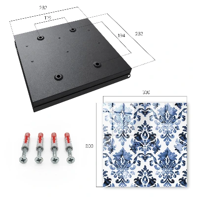 Key box for wall Blue ornaments