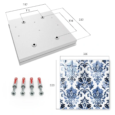 Key box for wall Blue ornaments