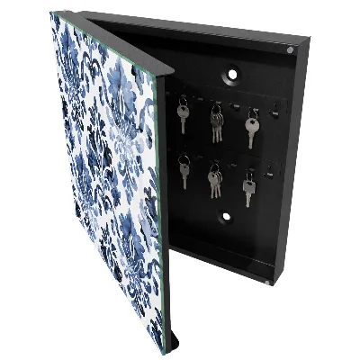 Key box for wall Blue ornaments