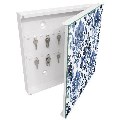 Key box for wall Blue ornaments