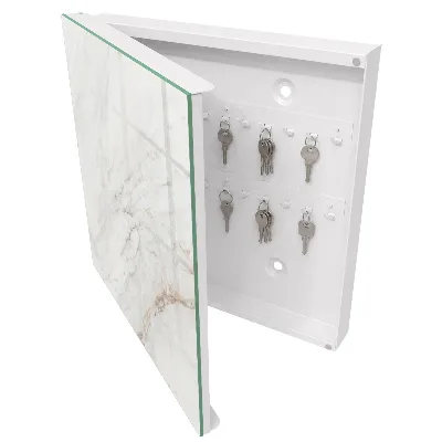 Wall mounted key box Cream pattern
