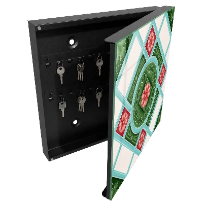 Key box for wall Floral geometry