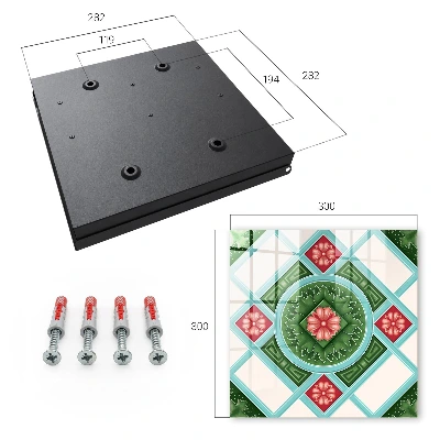 Key box for wall Floral geometry