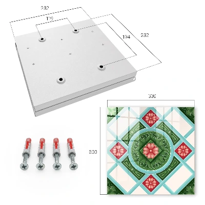 Key box for wall Floral geometry