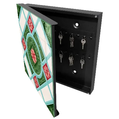 Key box for wall Floral geometry
