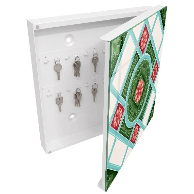 Key box for wall Floral geometry