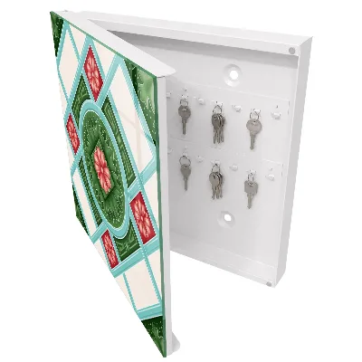Key box for wall Floral geometry