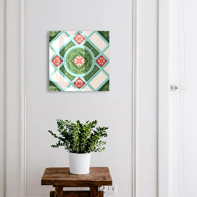 Key box for wall Floral geometry