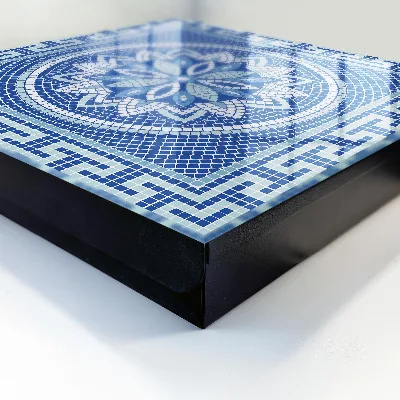 Wall mounted key box Blue mosaic