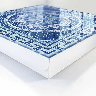 Wall mounted key box Blue mosaic