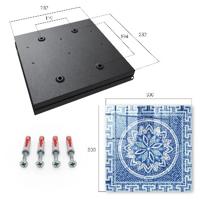 Wall mounted key box Blue mosaic