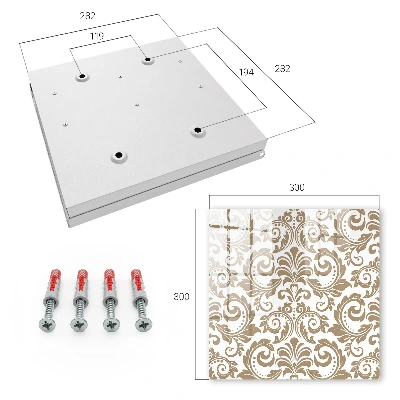 Wall mounted key box Floral ornament