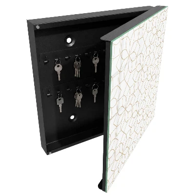 Key box for wall Floral pattern
