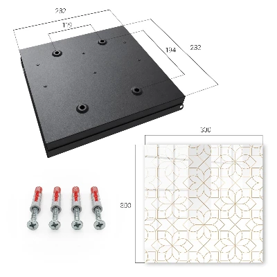 Key box for wall Floral pattern