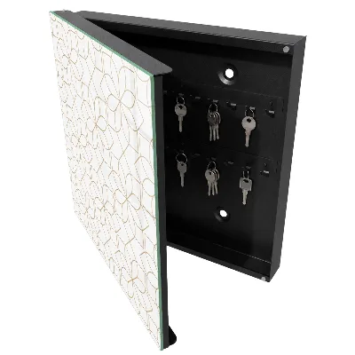 Key box for wall Floral pattern