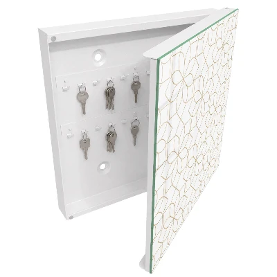 Key box for wall Floral pattern