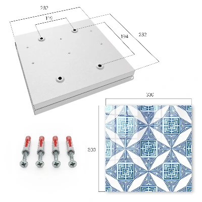 Wall mounted key box Geometric pattern