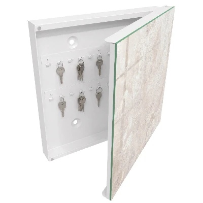Wall mounted key box beige abstractions design