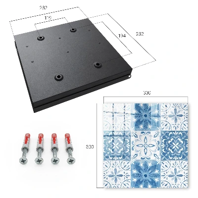 Key cabinet Geometric tiles