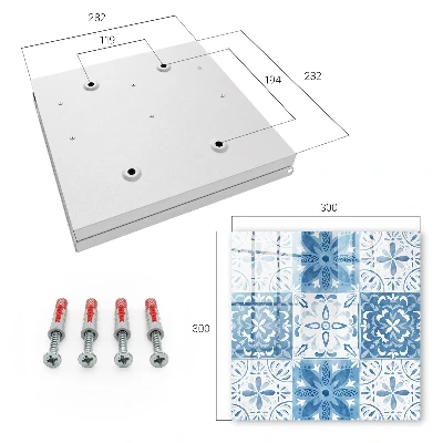 Key cabinet Geometric tiles