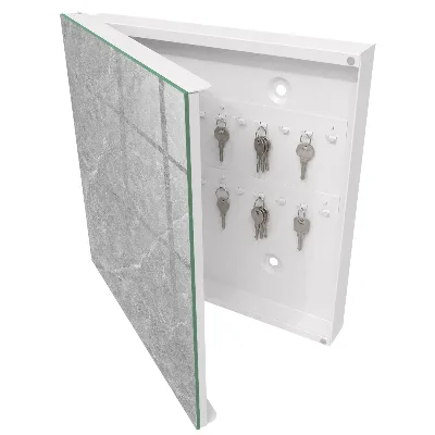 Key box for wall Marble texture