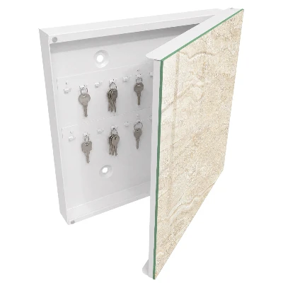 Wall mounted key box Beige waves
