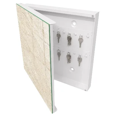 Wall mounted key box Beige waves