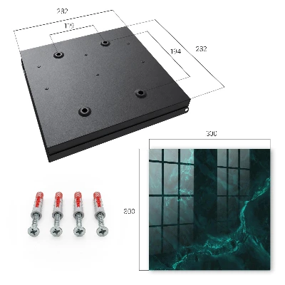 Wall mounted key box Green depth