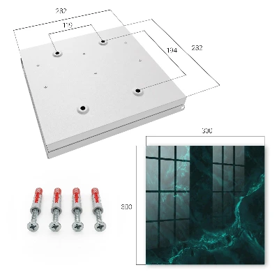 Wall mounted key box Green depth